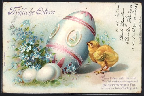 Cartolina pulcini pasqua - pulcini,