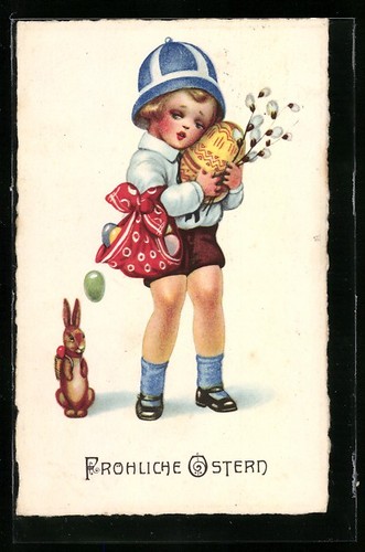 Cartolina coniglietto pasquale