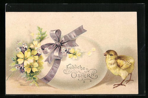 Cartolina pulcini pasqua - cartolina,