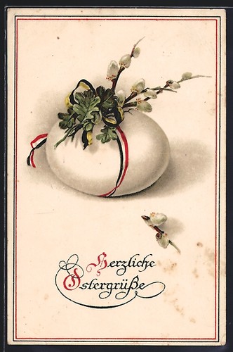 Cartolina uovo pasqua - cartolina, di
